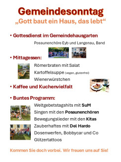 Programm zum Gemeindesonntag 2026