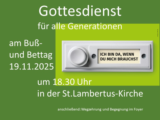 Gottesdienst zum Bußtag 2025