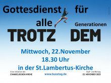 Gottesdienst am Bußtag 2023